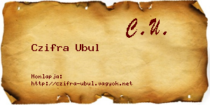 Czifra Ubul névjegykártya